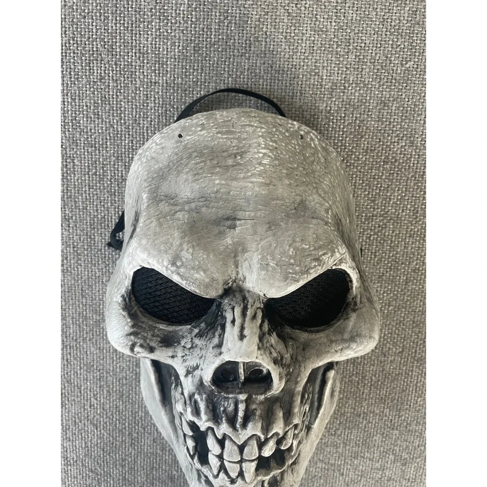 Kids Skull Mask Halloween Costume Bone Skeleton Horror Realistic Scary Face Prop